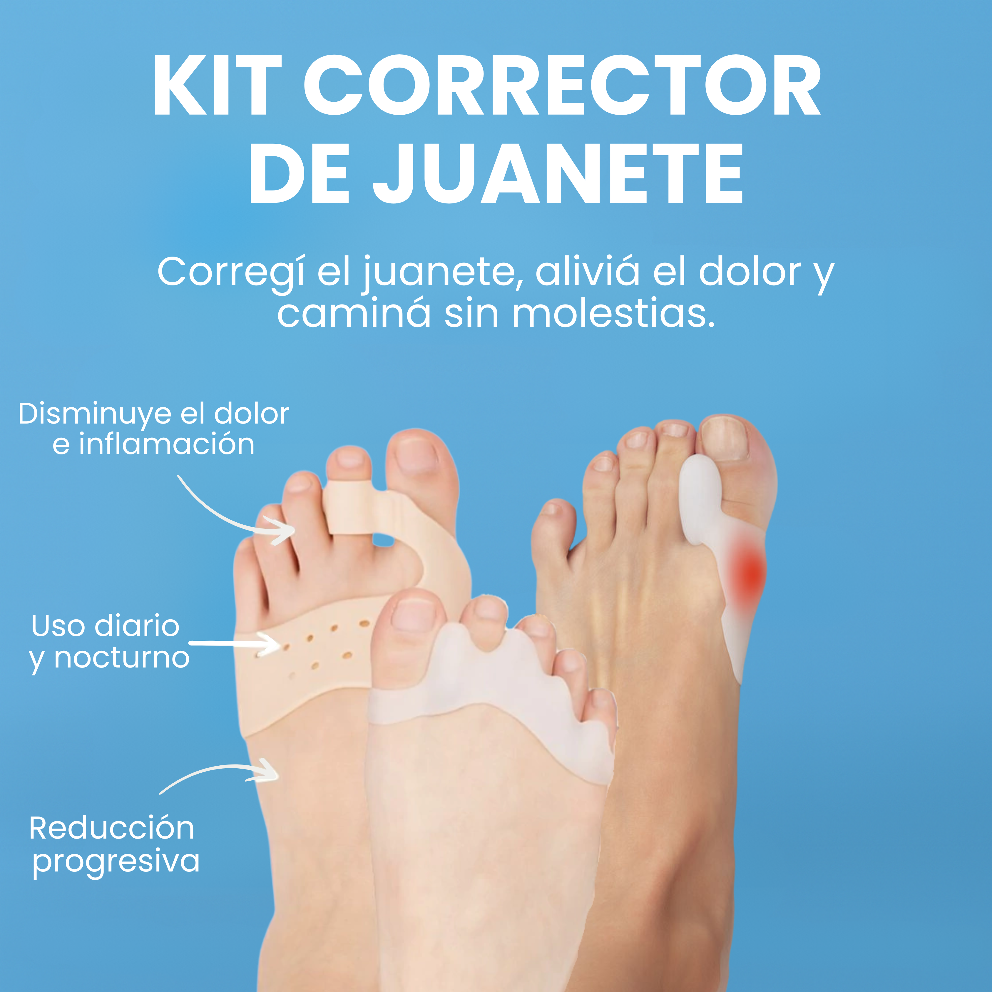 Kit Alivia Juanetes | Tratamiento Ortopédico 24/7